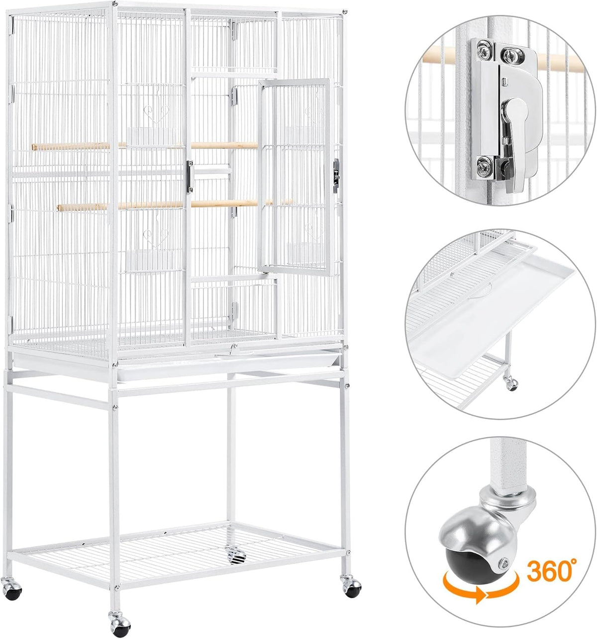 Yaheetech 54" Large Flight Bird Cage for Parrots Macaw Cockatiels Sun Parakeets Lovebird Green