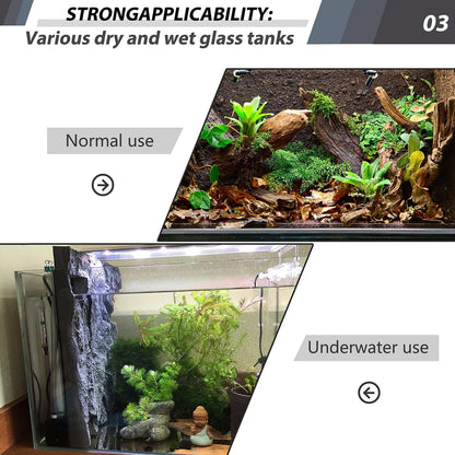 17.7x11.8in Rock Terrarium Background,3D Reptile Tank Background Board,Amphibian Stereo Backdrop