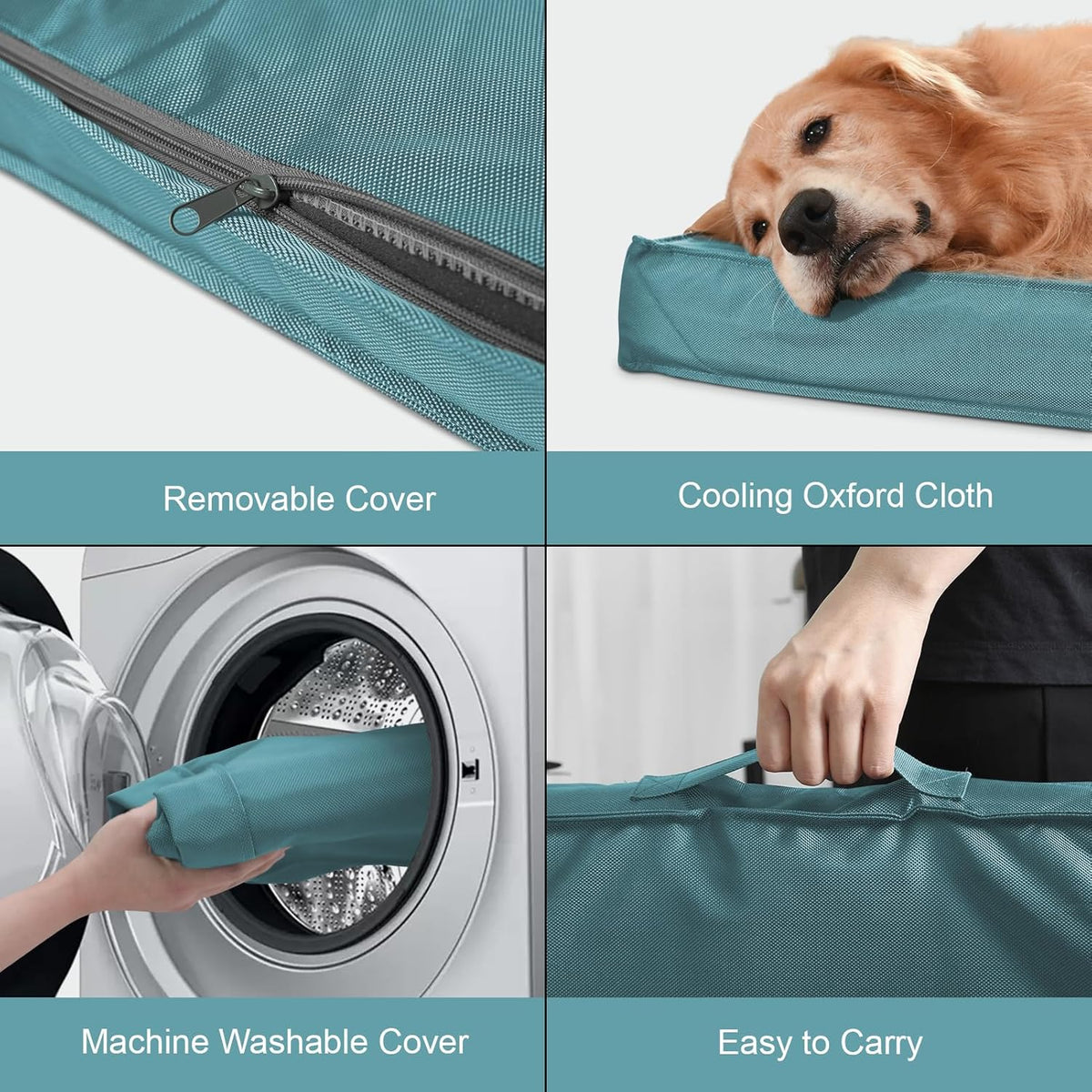 Outdoor Extra Large Dog Bed for Big Dogs, Waterproof Dog Bed for Large Dogs, Egg Crate Foam XL Pet