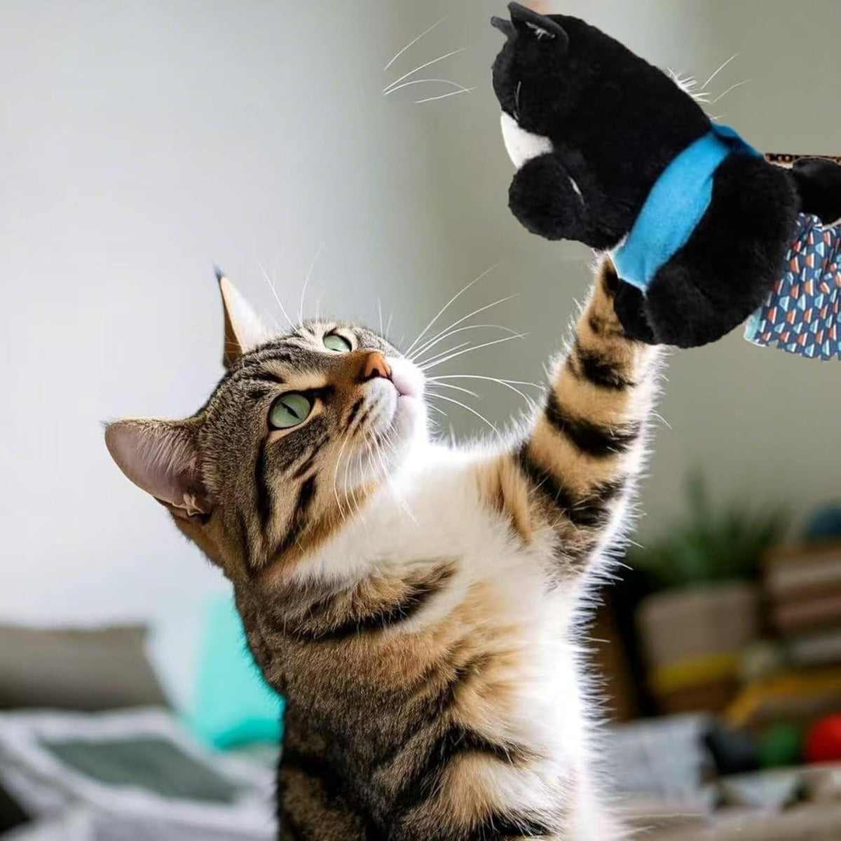 Mouse and Cat Wrestling Toy Puppet, Wrestler Play Doll Glove, Animal Arm Hand Funny Interactive