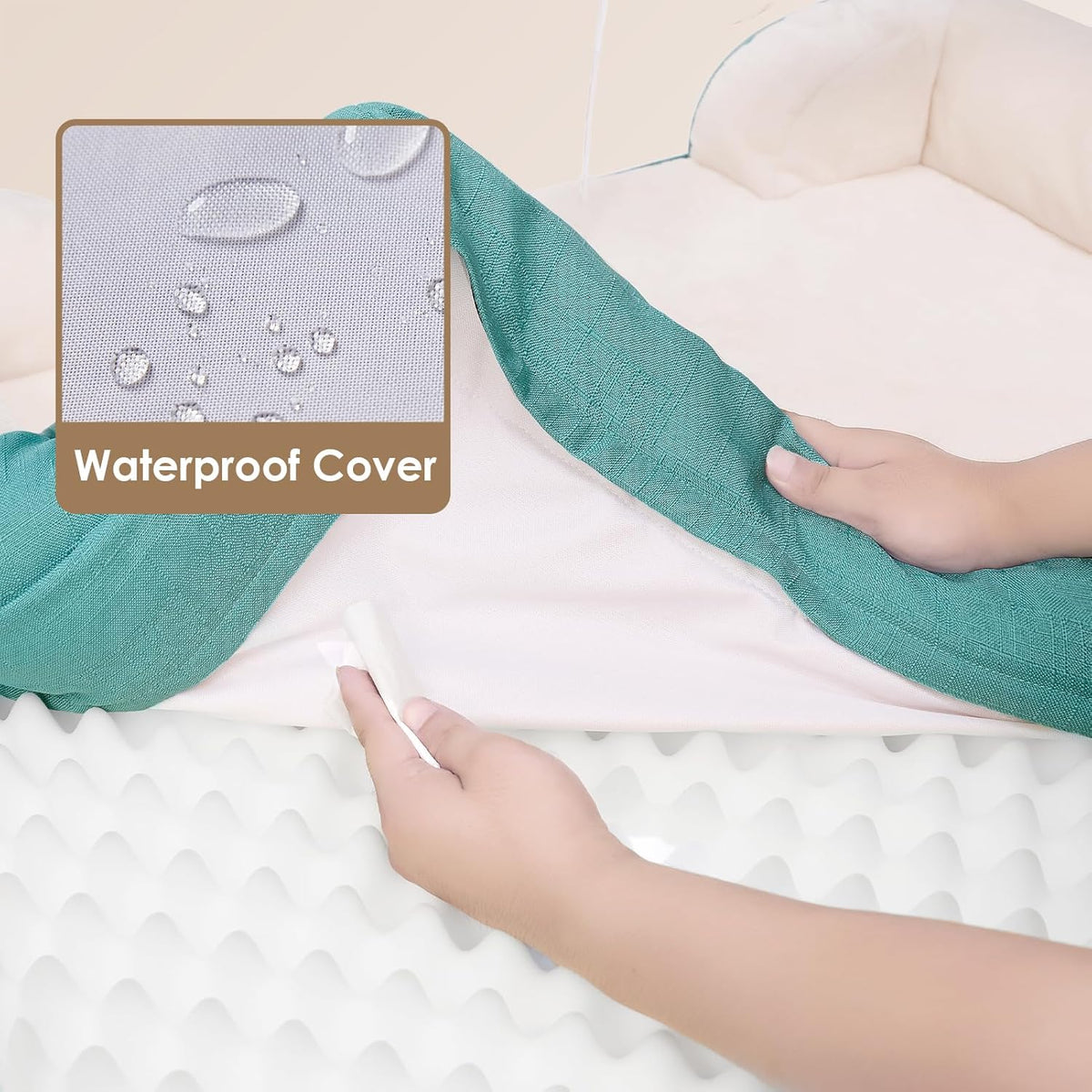 EHEYCIGA Orthopedic Dog Beds for Large Dogs, Waterproof Memory Foam Large Dog Bed with Sides