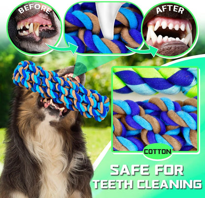 SHARLOVY XL Dog Chew Toys for Aggressive Chewers Large Breed, 14 Pack Tough Indestructible Dog Toys