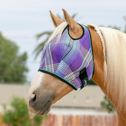 Kensington UV Horse Fly Mask with Web Trim - Protective Mask with Dual Ear Opening & Forelock