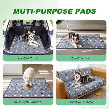 Washable Pee Pads for Dogs Mat, 2 Pack Absorbent Reusable Training Dog Pads Pet Puppy Pads