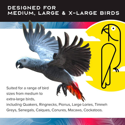 Featherland Paradise - Cage Mounted Buffet Ball - Interactive Bird Toy and Treat Dispenser