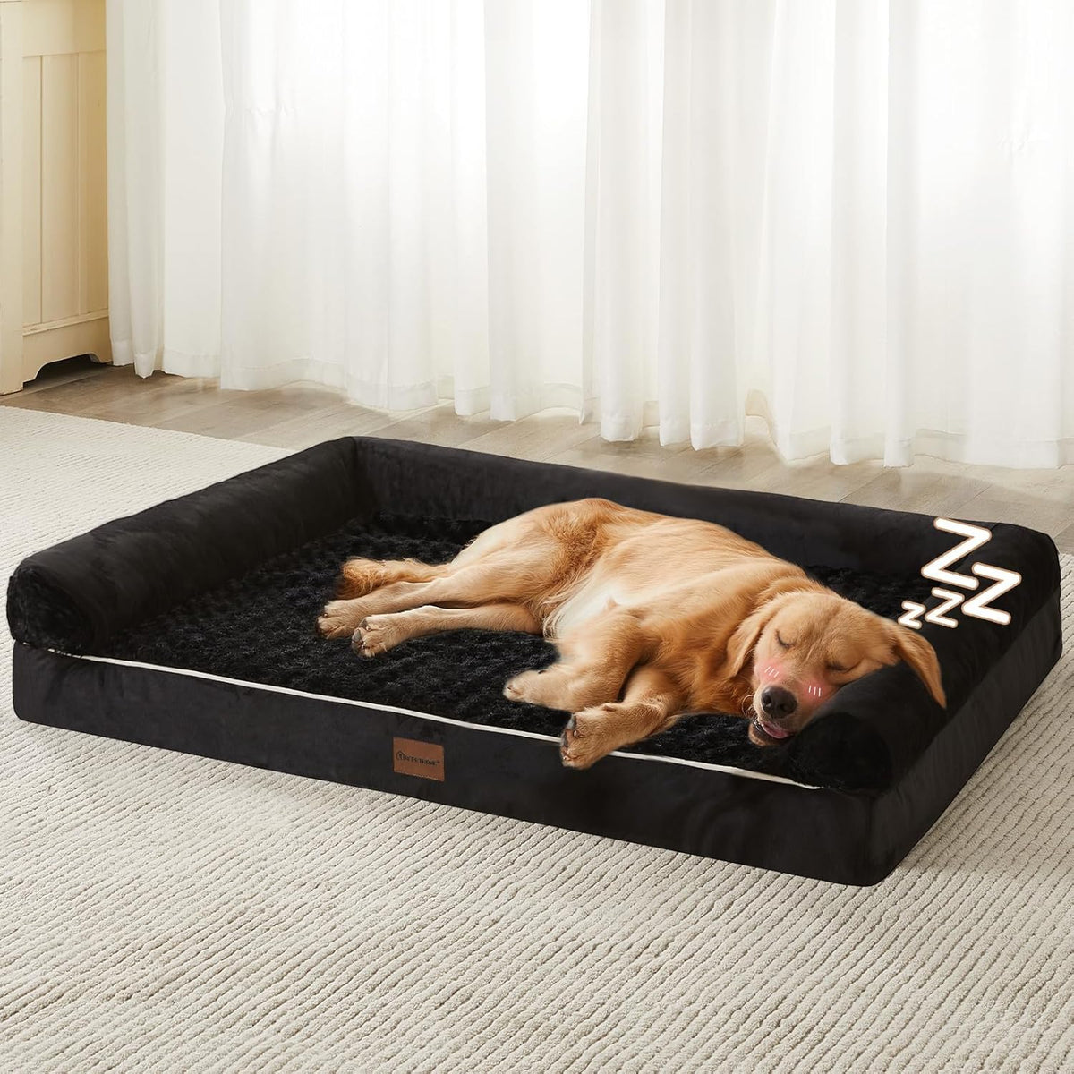BFPETHOME Dog Beds for Large Dogs, Orthopedic Dog Bed for Medium Large Dogs,Big Waterproof Couch