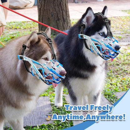 Dog Muzzle for Large Dogs, Medium and X-Large Aggressive Dog, Breathable Basket Muzzles, Suitable