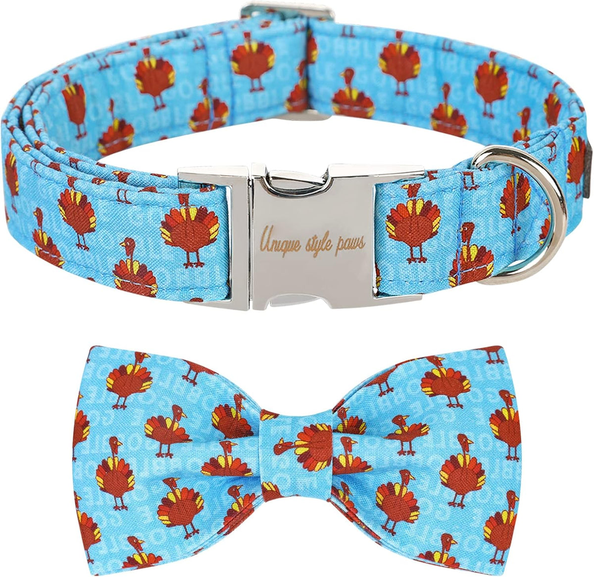 Unique style paws Christmas Dog Collar with Bow Tie Red Elk Cotton Collar Adjustable Puppy Collar