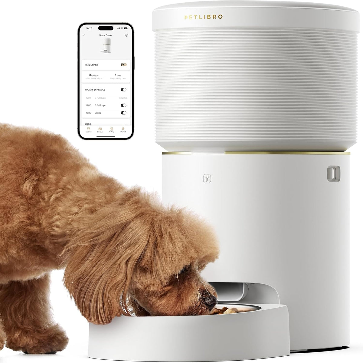 PETLIBRO Automatic Dog Feeder, 5G Wi-Fi 8L Large Dog Food Dispenser with Vacuum-Sealed Cat Feeder