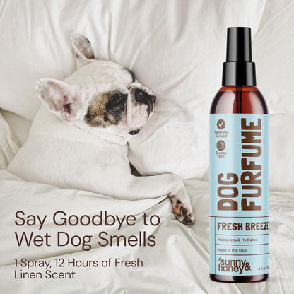 Sunny & Honey Dog Perfume Spray Long Lasting - 4 fl oz (2-Pack) - Deodorizing, Detangling &