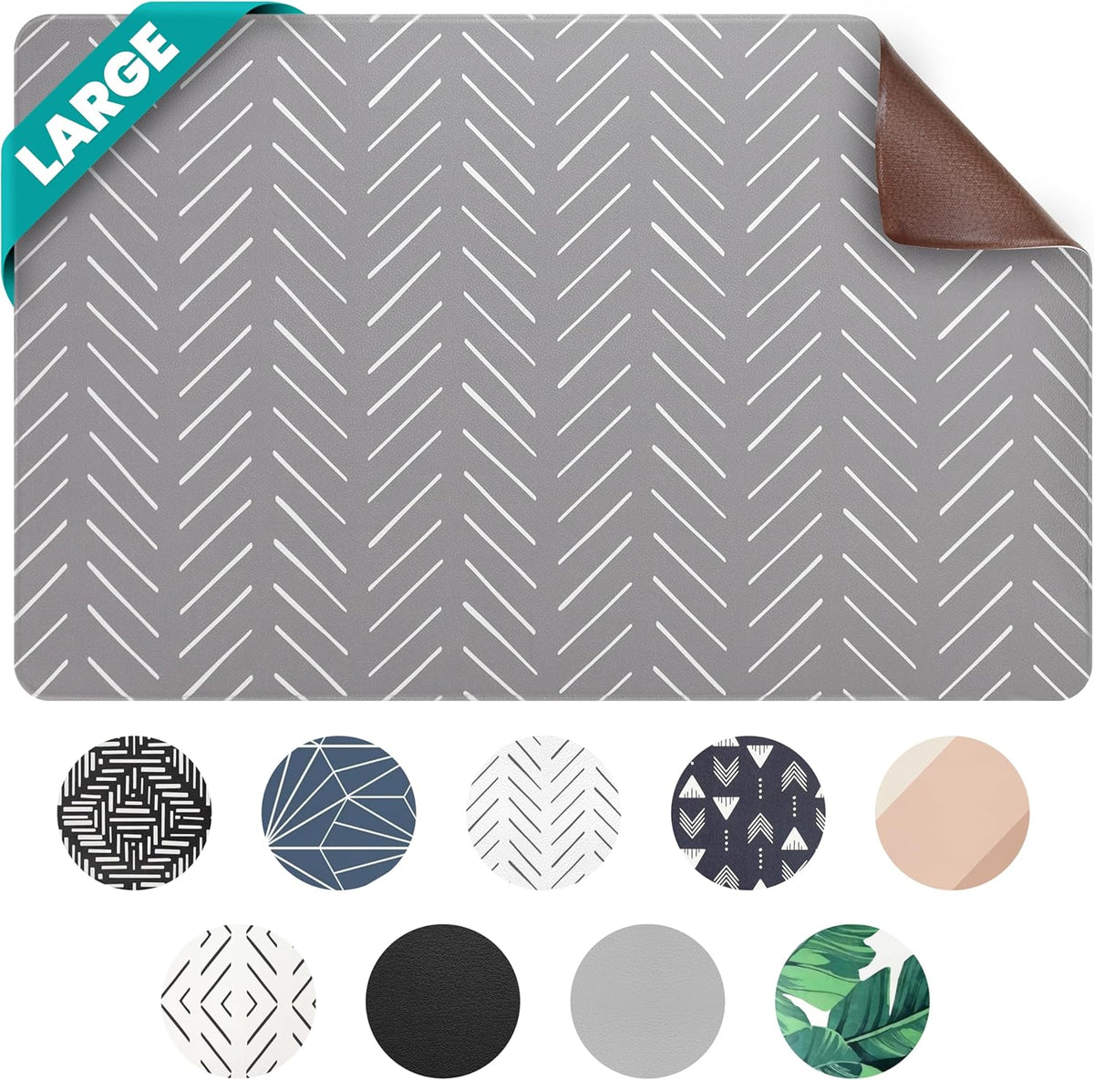 NALALAS Large Dog Mat for Food and Water, Cat Feeding Mat | Large Waterproof Dog Bowl Mat |