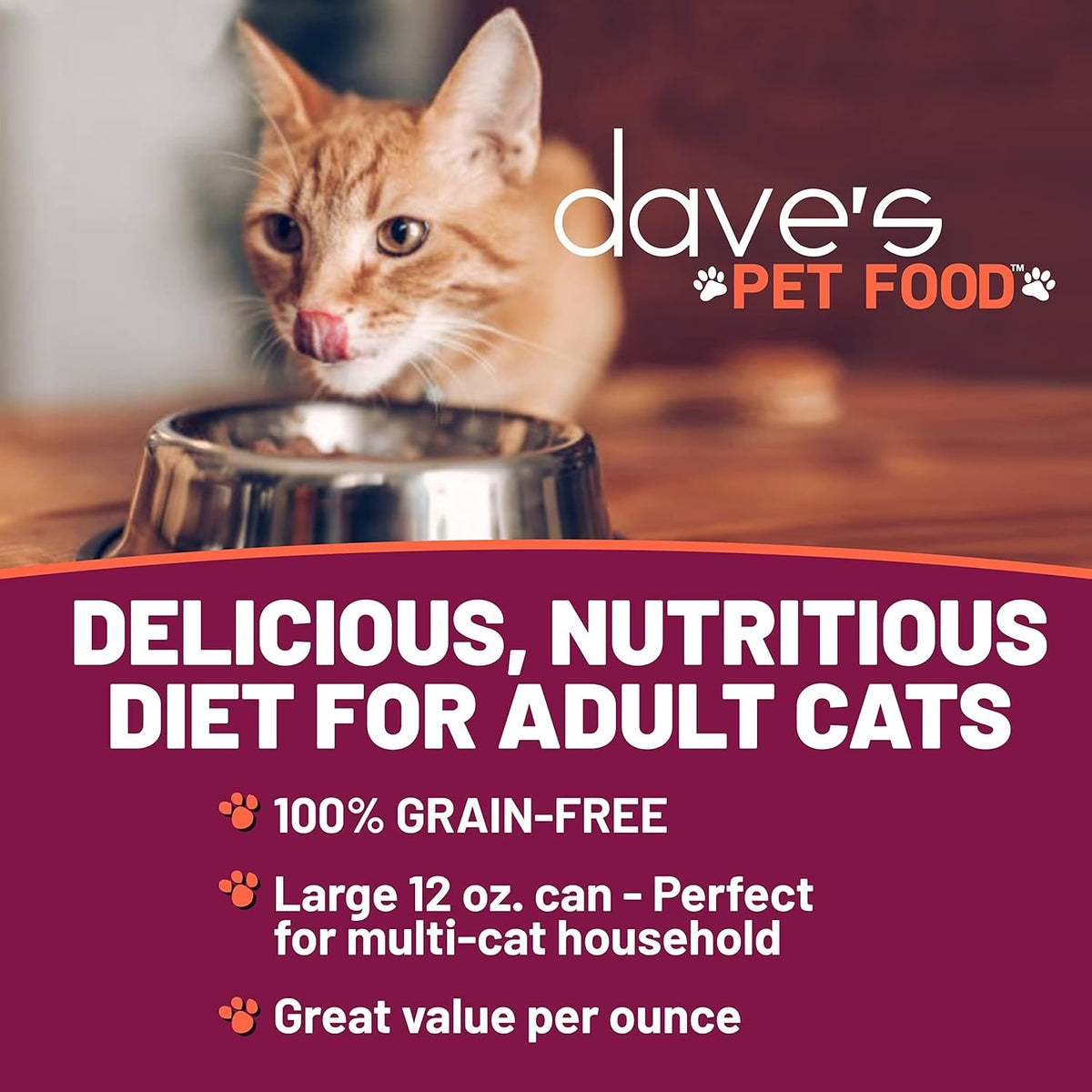 Dave's Pet Food Grain Free Wet Canned Cat Food Pate(Chicken), Made in USA Naturally Healthy, Wheat