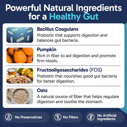 Tummy Essentials Probiotic Chews for Dogs, Supports Gut Health for Dogs and Firm Stools, Helps