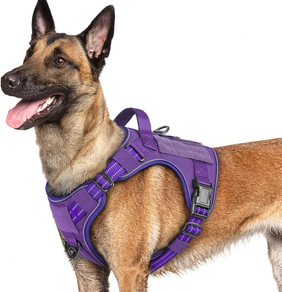 rabbitgoo Dog Harness for Large Dogs No Pull, Tactical Service Pet Vest with Molle and Control