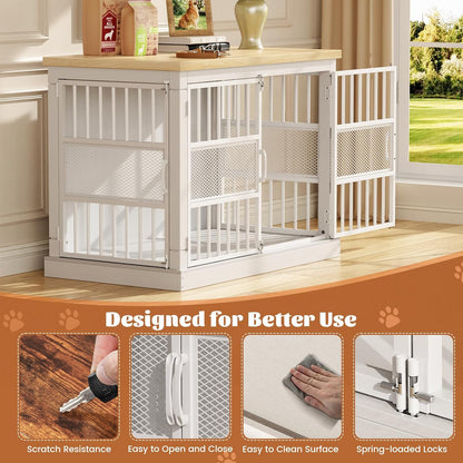 VOPEAK Dog Crate Furniture, Chew Resistant Dog Crate for Dogs, Heavy Duty Dog Crates Dog Kennel