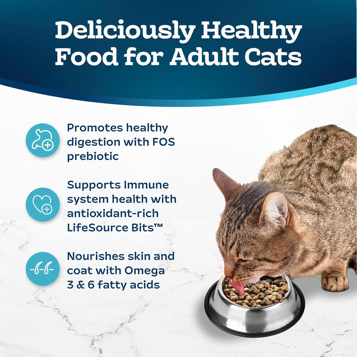 Blue Buffalo Tastefuls Natural Dry Food for Adult Cats, Sensitive Stomach, Chicken & Brown Rice