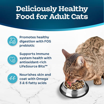 Blue Buffalo Tastefuls Natural Dry Food for Adult Cats, Sensitive Stomach, Chicken & Brown Rice