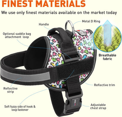 Dogline Dog Harness, Reflective No-Pull Adjustable Vest with Handle for Walking, Training