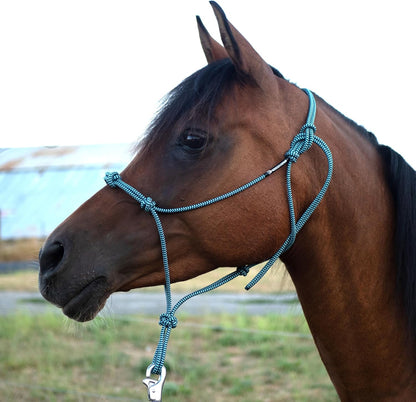Horse Rope Training Halter - 4 Knot 1/4" Stiff Halter Cord - Used by Famous Trainers Multiple Sizes