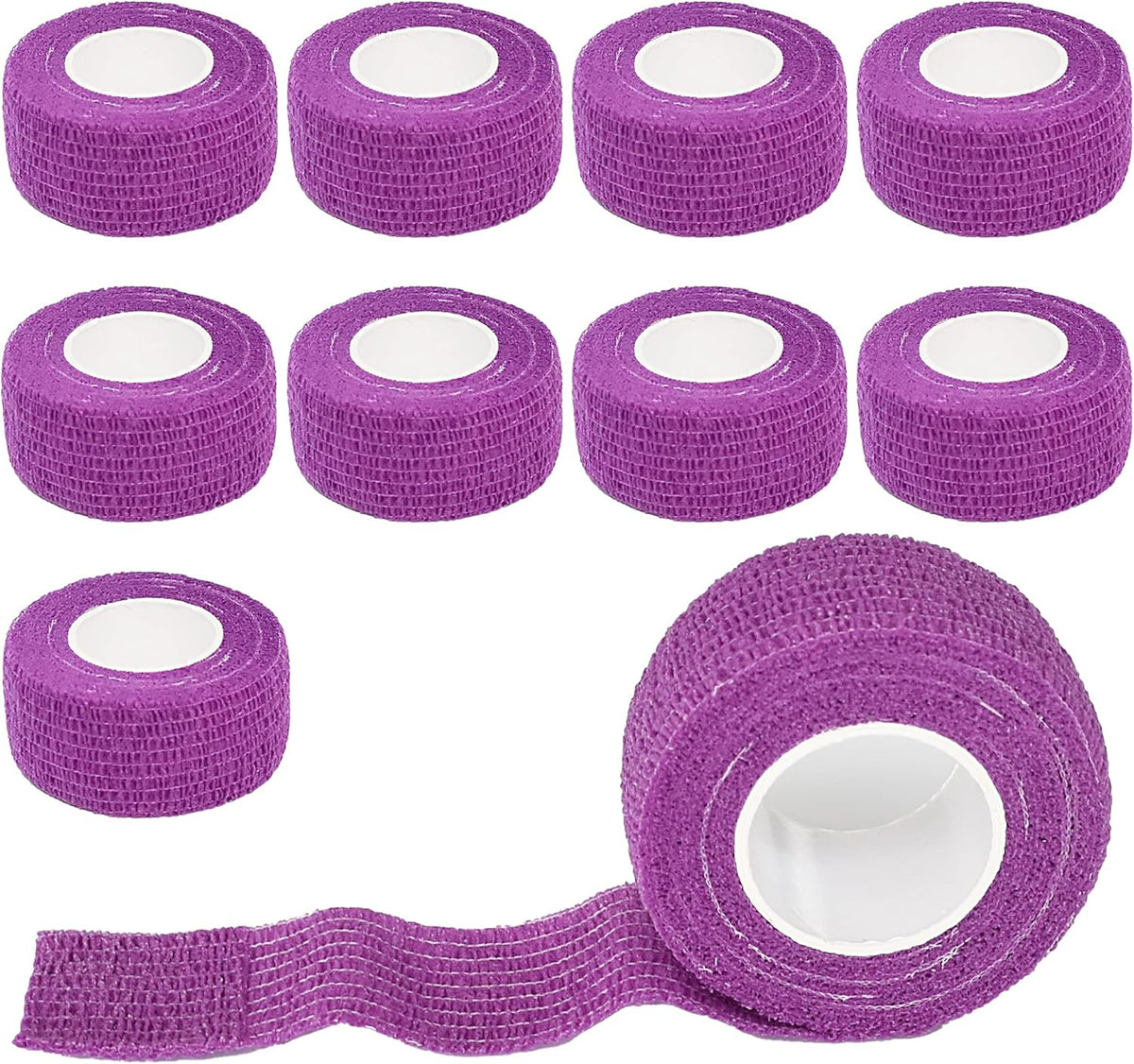 9 Pack 1" x 5 Yards Self Adhesive Bandage Wrap Self Stick Wrap for Ankle, Wrist, Finger, Sports