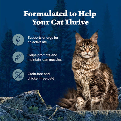 Blue Buffalo Wilderness Rocky Mountain Recipe Natural High Protein Wet Food for Adult Cats, Trout