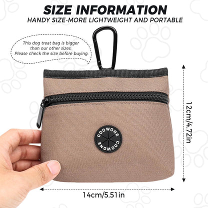 COOWONE Dog Treat Pouch with Pet Training Clicker, Detachable Dog Puppy Training Treat Bag, 900D
