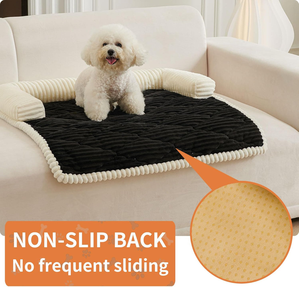 HAOMAIJIA Dog Couch Bed for Small Dogs, Non Slip Pet Couch Covers for Sofa Thick Soft Washable Dog