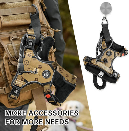 NESTROAD No Pull Dog Harness,Adjustable Oxford Dog Vest Harness with Leash,Reflective No-Choke Pet