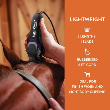 Wahl Pro Animal Stable Grip - Comprehensive Equine Grooming Kit - Light Body Clipping - Trimming