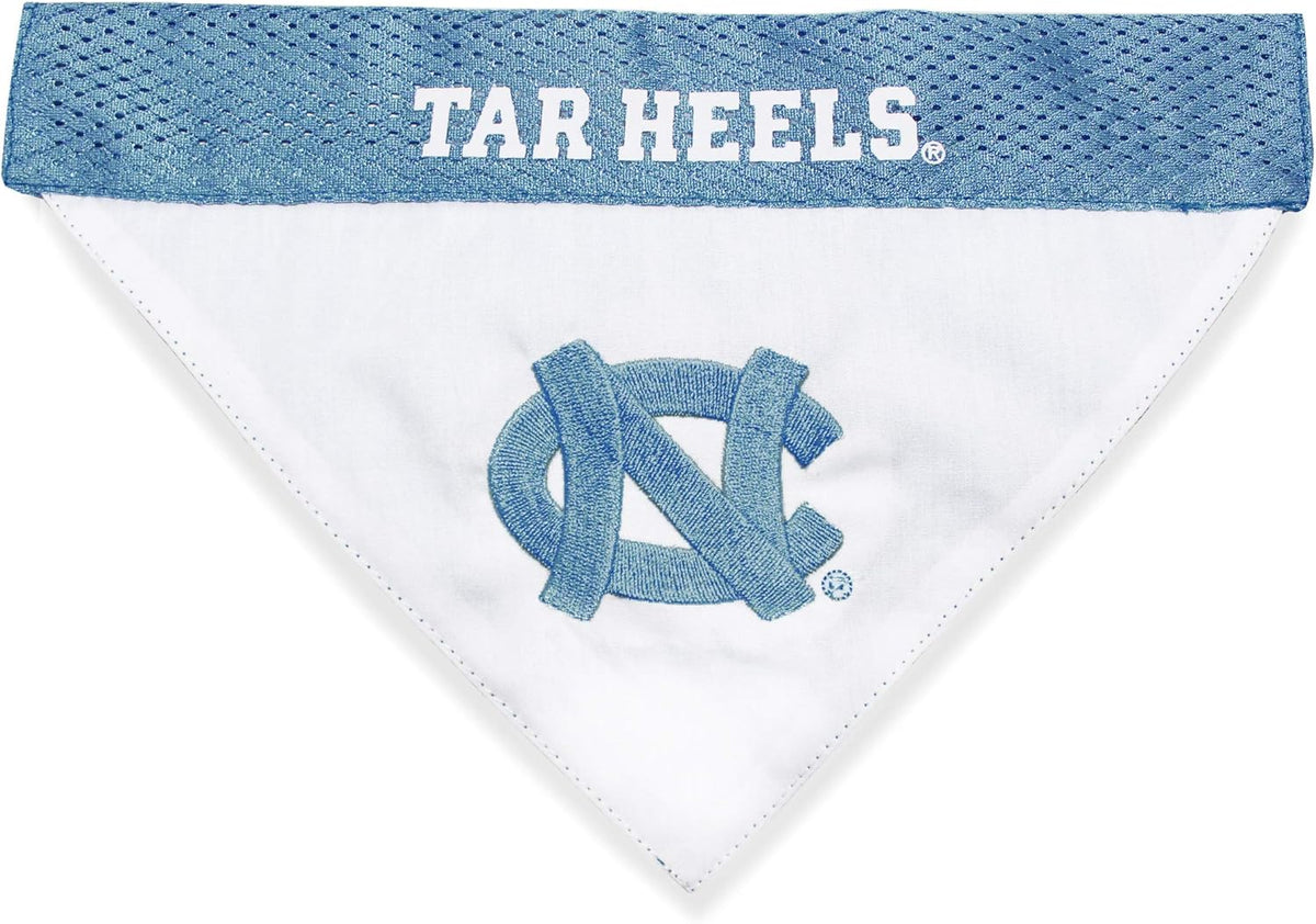 Pets First NCAA Reversible Bandana. North Carolina Tar Heels Sports Fan Pet Bandana Large/X-Large