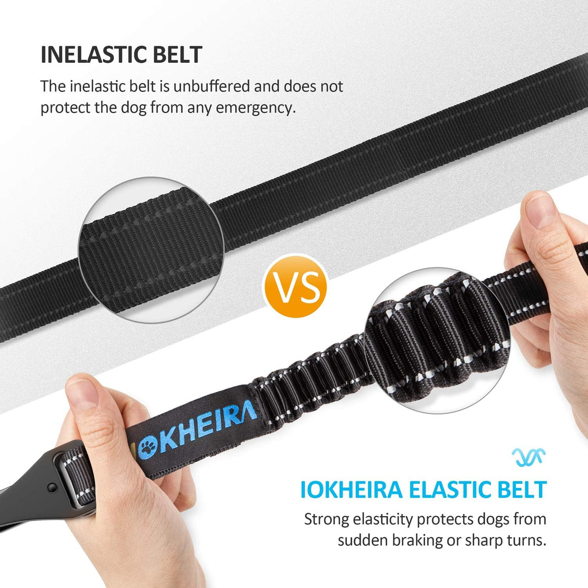 Dog Seat Belt 3-in-1 Car Harness for Dogs Adjustable Safety Seatbelt for Car Nylon Reflective