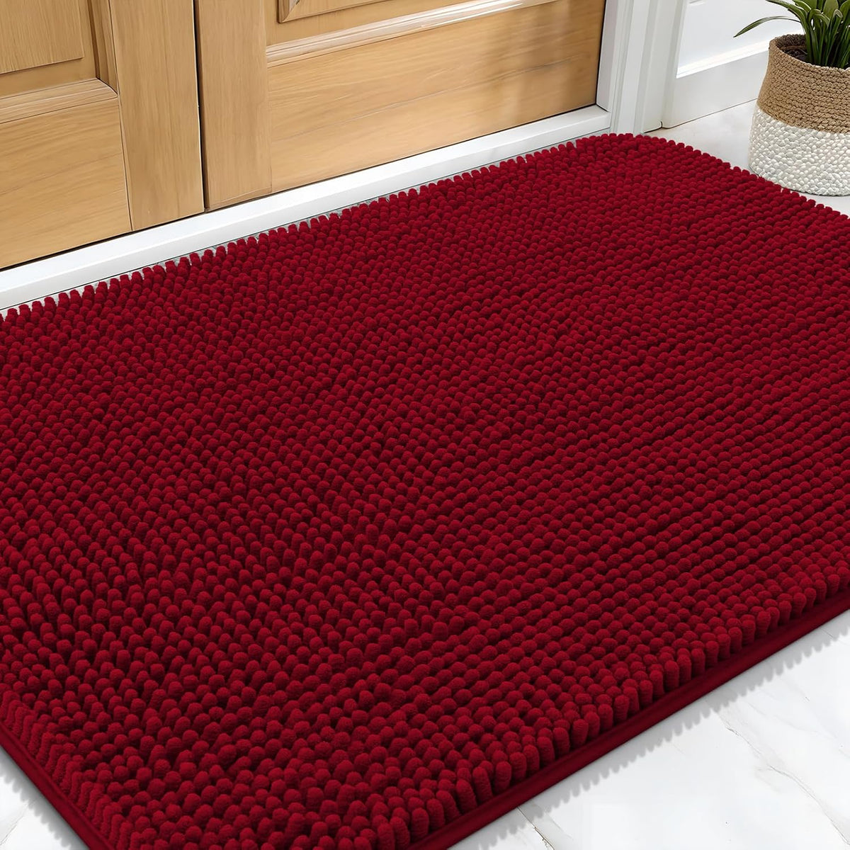 OLANLY Dog Door Mat for Muddy Paws 34x21, Absorbs Moisture and Dirt, Absorbent Non-Slip Washable