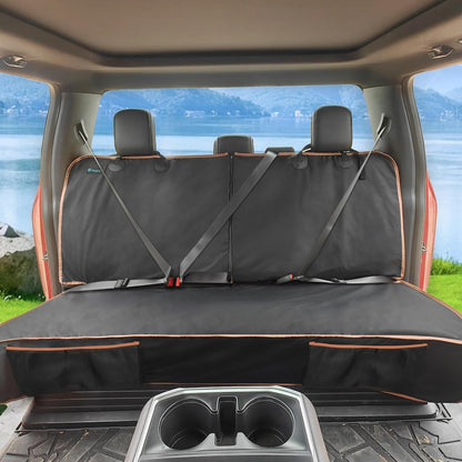 Dog Car Seat Cover for Back Seat, Waterproof PU Leather Bench Seat Covers for Trucks Ford F 150/Ram