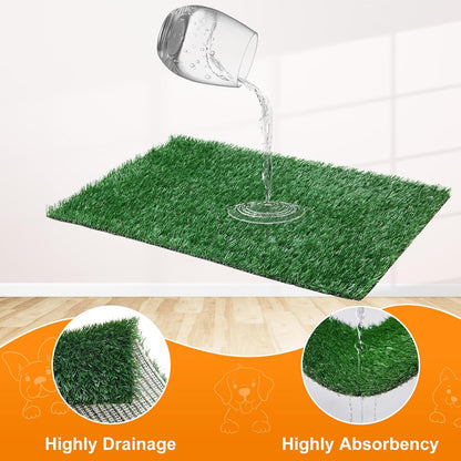 LOOBANI Dog Grass Pad with Tray - Dog Litter Box - Indoor Potty for Apartment and Patio Training