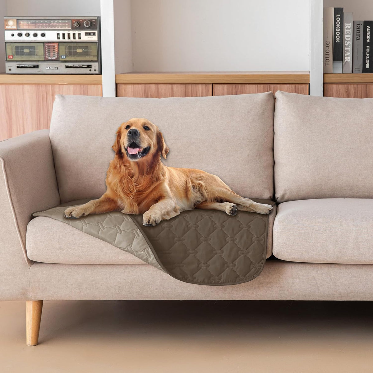 gogobunny 100% Double Sided Waterproof Dog Blanket Soft Pet Bed Cover Reversible Protect Furniture