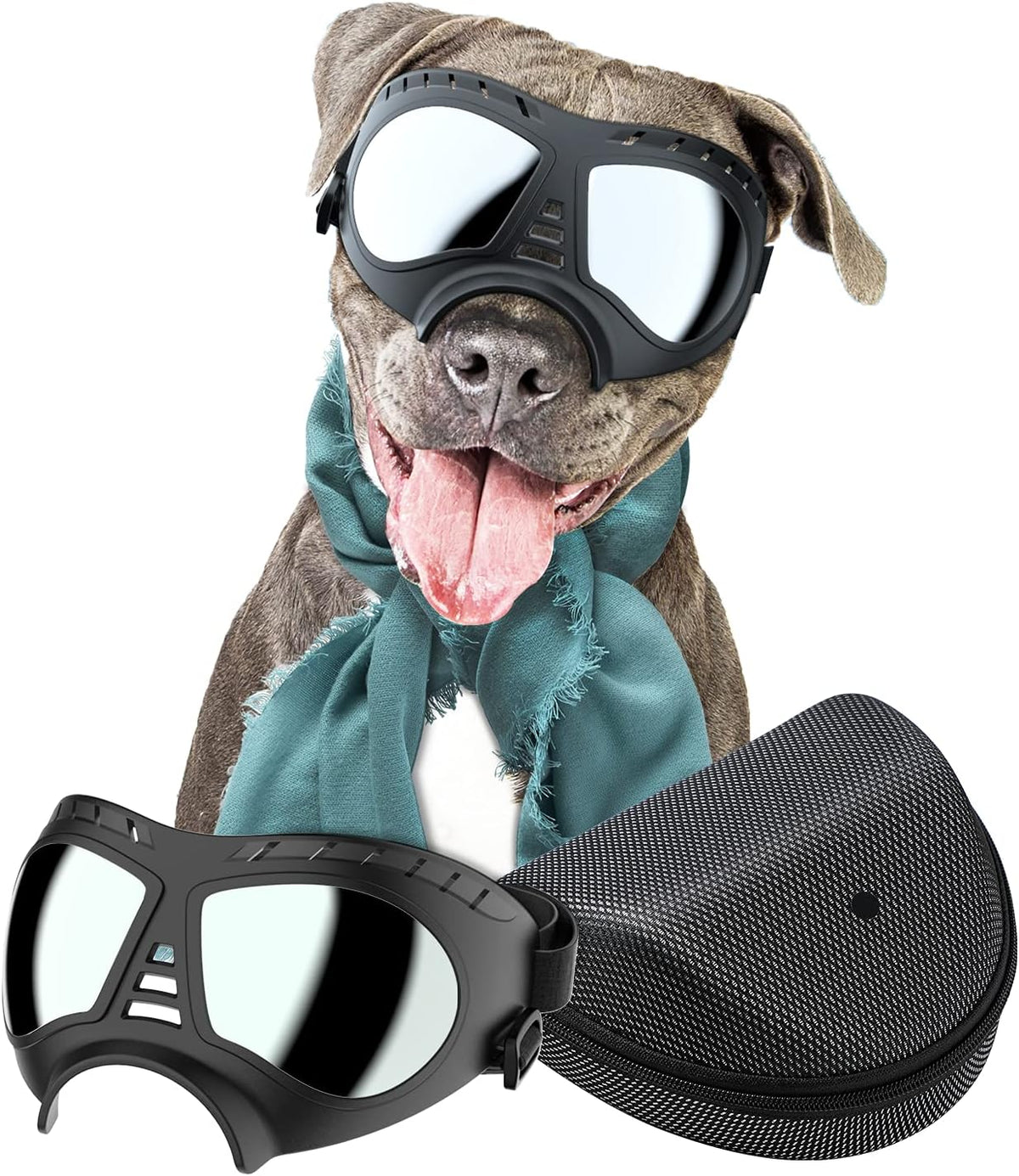 NVTED Dog Goggles Big Area Dog Sunglasses, Large Breed Windproof Snowproof Eye Protection Pet