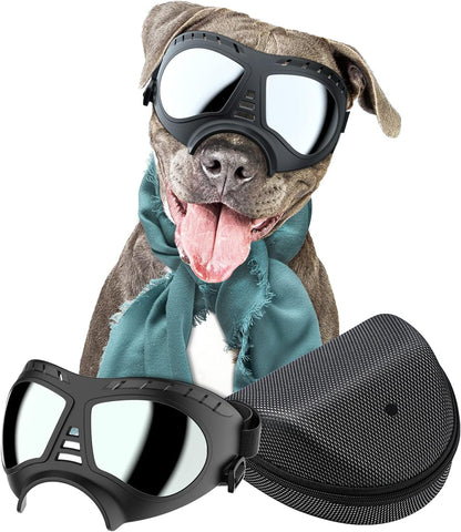 NVTED Dog Goggles Big Area Dog Sunglasses, Large Breed Windproof Snowproof Eye Protection Pet