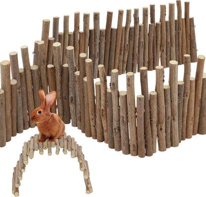 Hamster Toys, Flexible Hamster Wooden Bridge, 11.8In Hamster Fence, Hamster Cage Decor and