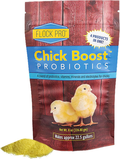 Equerry's Flock PRO Chick Boost Probiotic - Probiotics, Vitamins, Minerals and Electrolytes for