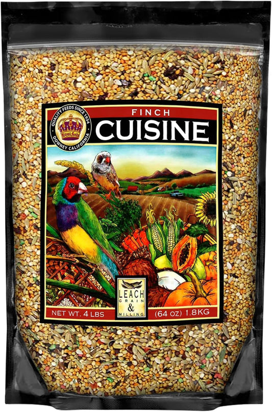 LEACH GRAIN & MILLING CO. Finch Cuisine 4 Lbs, Finch Food, Nutrient-Rich Blend Bird Seed, Birdseed