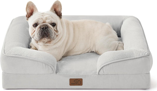Bedsure Orthopedic Dog Bed for Medium Dogs - Waterproof Dog Sofa Beds Medium, Supportive Foam Pet