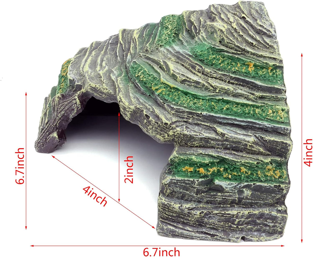 JIHAQUA Terrarium Decor Reptile Hide Reptile Hides and Caves Aquarium Tank Accessories