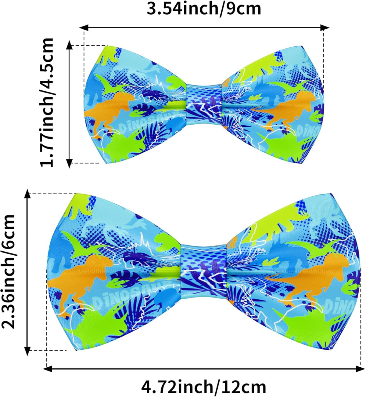 PET SHOW 10 Pack Dinosaur Big Dog Bow Ties for Large Medium Dogs Sliding Collar Attachment Bowties