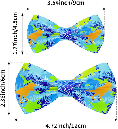 PET SHOW 10 Pack Dinosaur Big Dog Bow Ties for Large Medium Dogs Sliding Collar Attachment Bowties