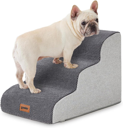 Pet Stairs for Small Dogs 15.7" H - Dog Stairs for Couch and Bed, 35D Foam Dog Steps Ramp with