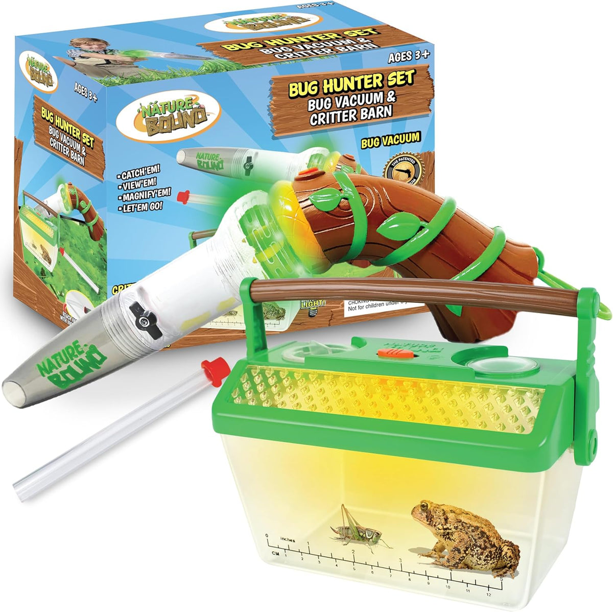Nature Bound Bug Catcher Toy, Eco-Friendly Bug Vacuum, Catch and Release Indoor/Outdoor Play, Ages