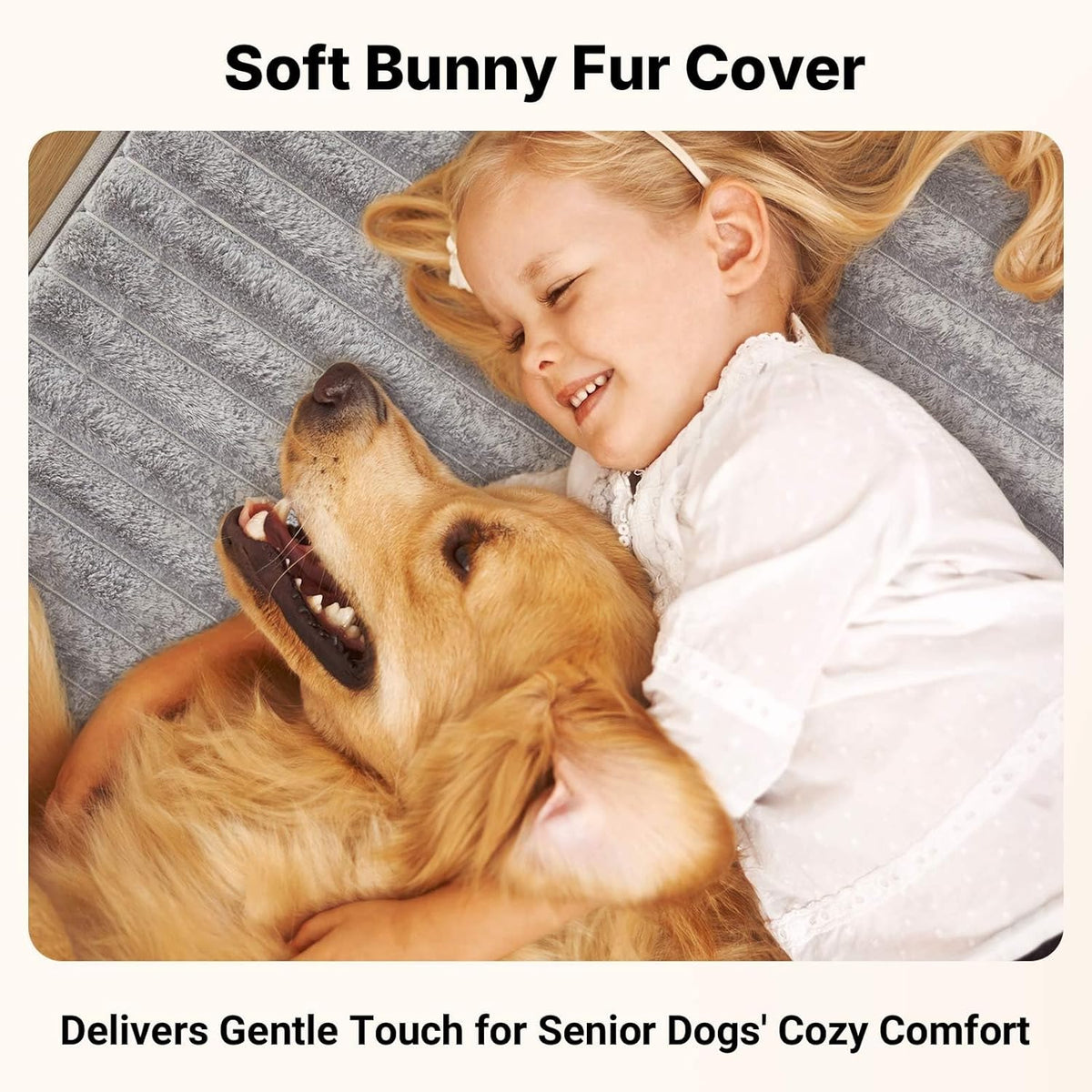 Veehoo Orthopedic Memory Foam Dog Bed, 7 Inch Thick Extra Large XXL Dog Bed for Senior Dogs with