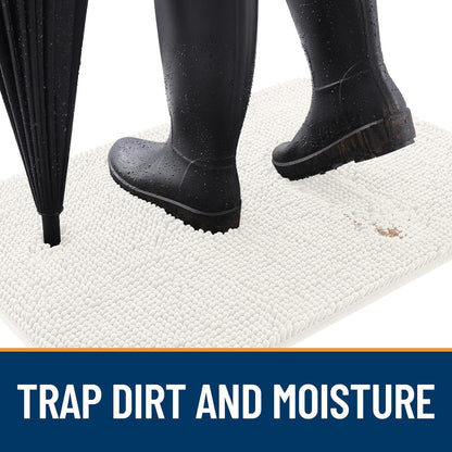 OLANLY Dog Door Mat for Muddy Paws 47x17, Absorbs Moisture and Dirt, Absorbent Non-Slip Washable