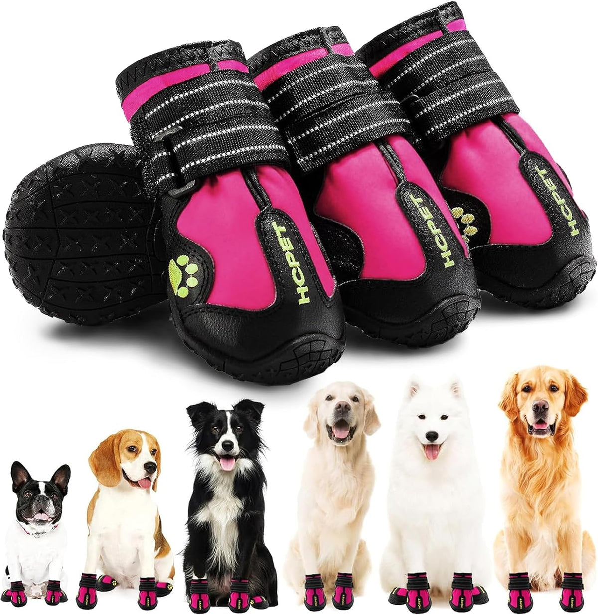 Hcpet Dog Shoes, Dog Boots for Large Dogs, Waterproof Dog Booties Paw Protector for Summer Hot