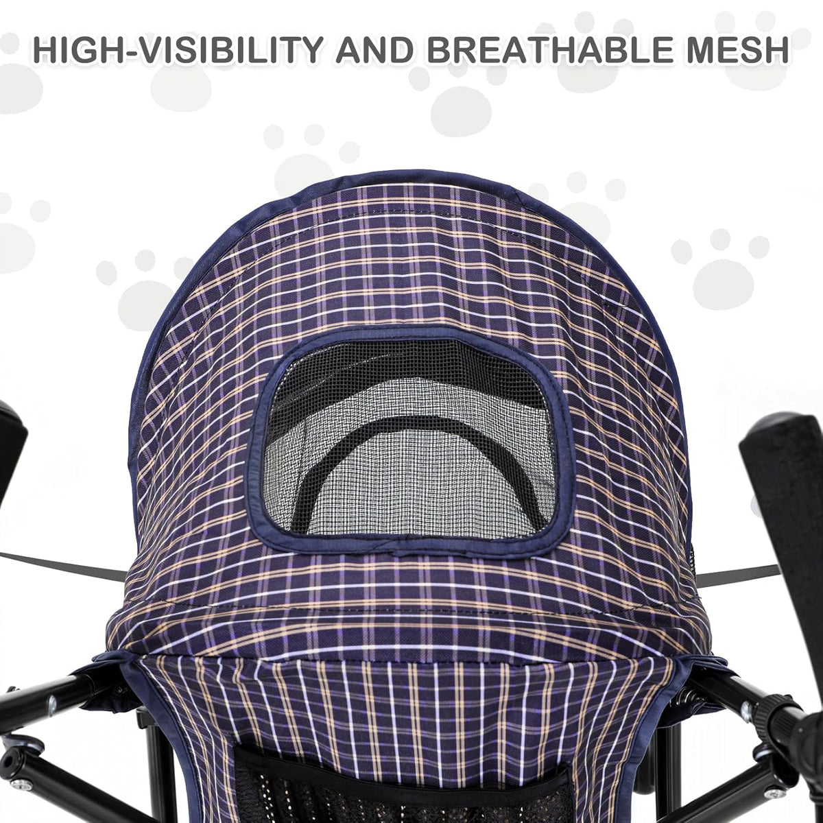 MoNiBloom 4 Wheels Pet Stroller, Easy-Fold Umbrella Shaped Dog Cat Jogger Stroller w/Storage Bag &
